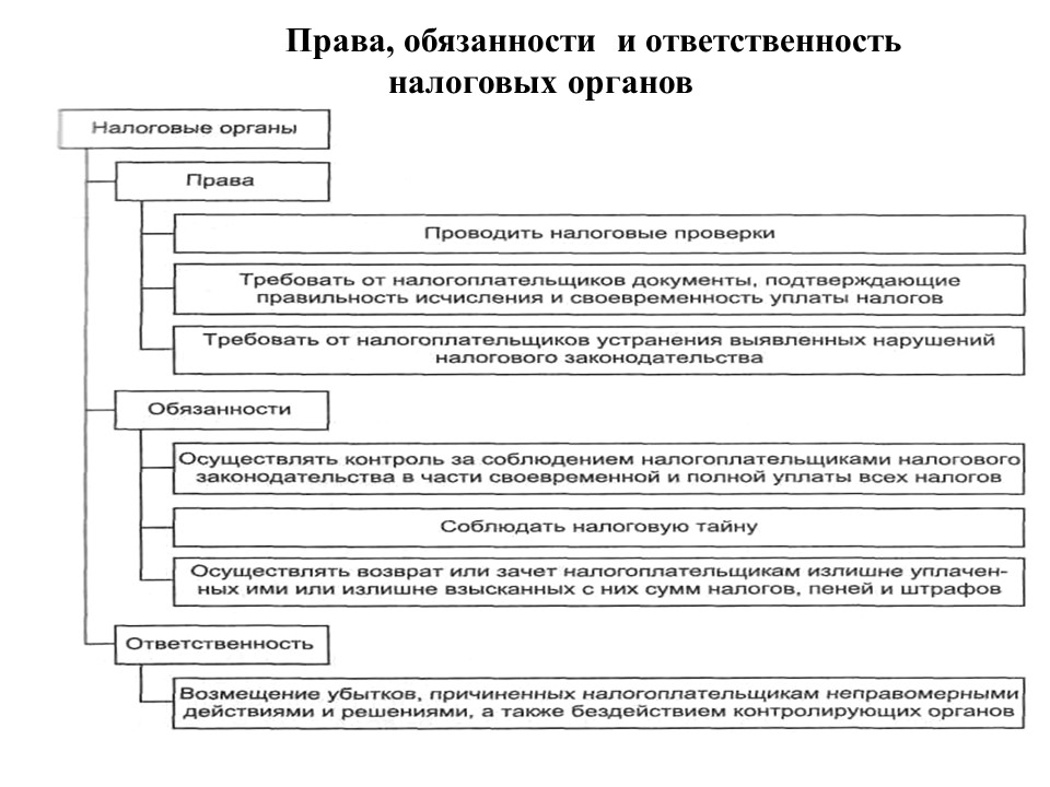 Налоговое право схема